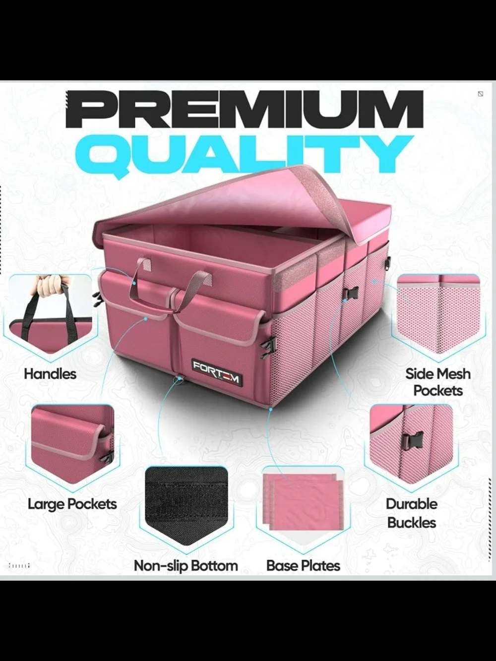 FORTEM Collapsible Pink Trunk Organizer- NEW!!!!